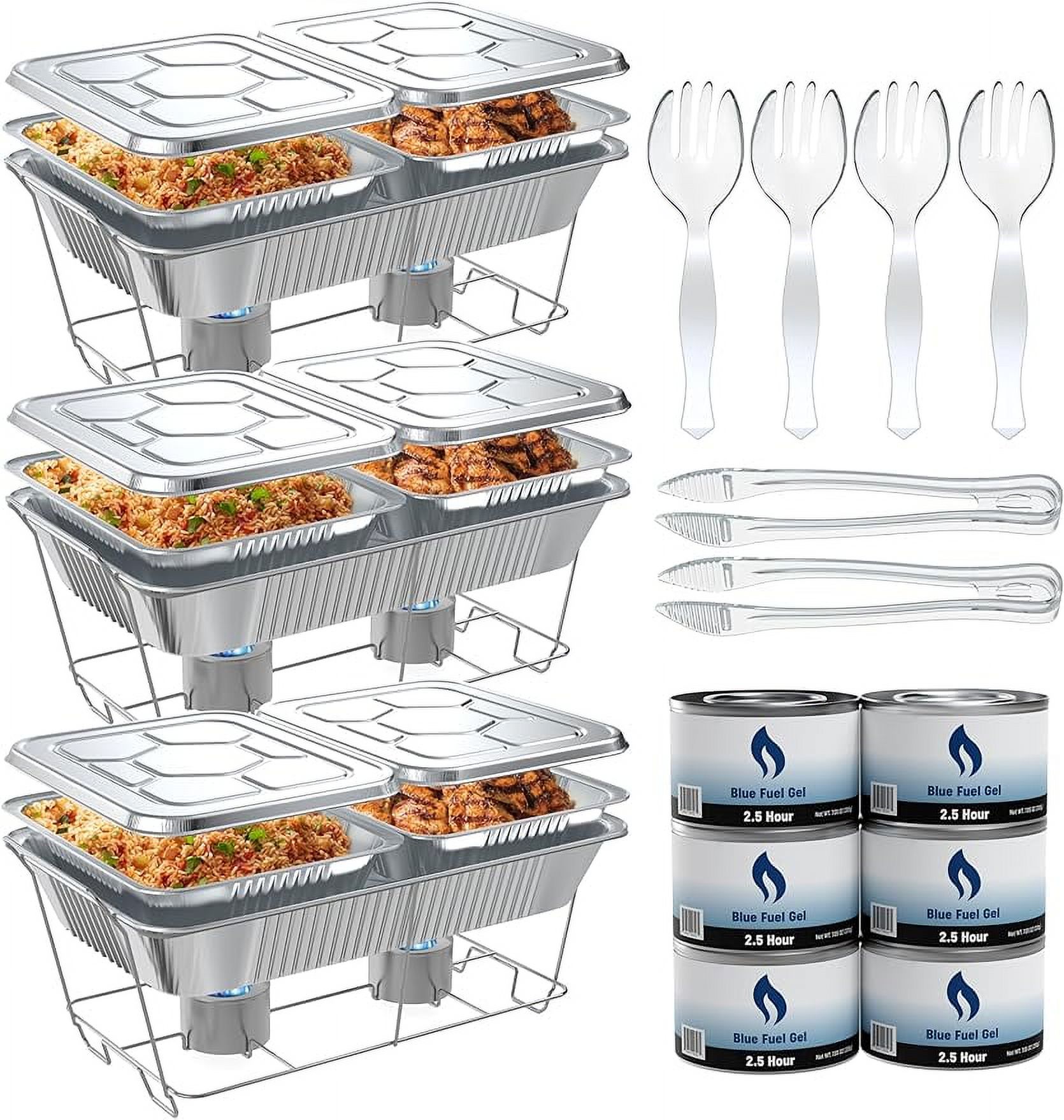 Chafing Dish Buffet Set Disposable Chafing Dishes for Buffet Kit [30