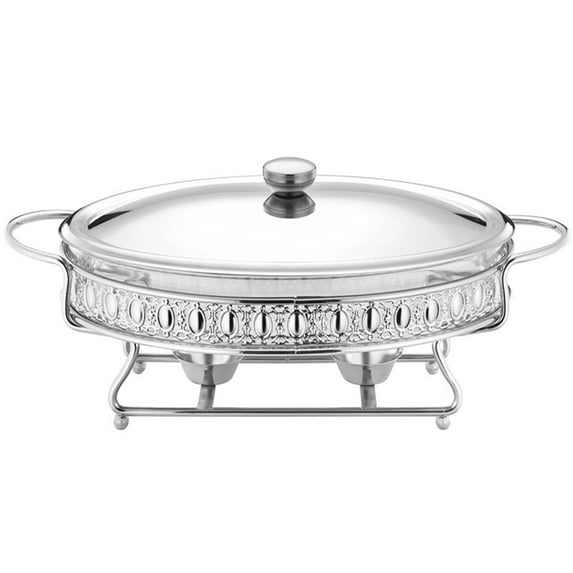 Chafing Dish Buffet Set, Round Stainless Steel Buffet Servers and Warmers with Water Pan,Fuel Holder and Lid for Weddings Party