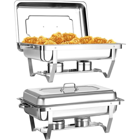Chafing Dish Buffet Set with Lids - Chafers and Food Warmers | Serving Warmer Set