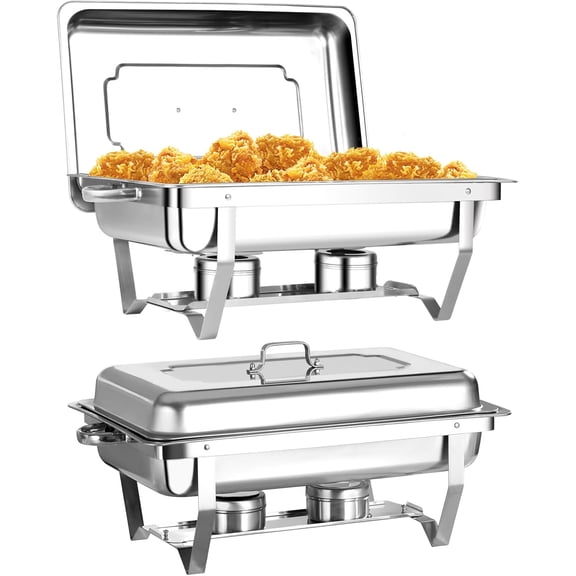 Chafing Dish Buffet Set with Lids - Chafers and Food Warmers | Serving Warmer Set