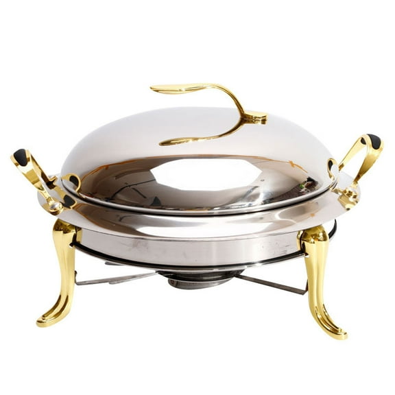 Chafing Dish Set, Stainless Steel Round Buffet Chafer With Pans And Fuel Holders For Catering Party Wedding Dinner Serving Buffet Warmer[Energy Class A]