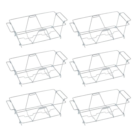 Chafing Dish Wire Rack - Folding Wire Racks for Food Warmer, Chafer Buffet Stand for Catering - Stand for Food Warmer, Holds Water & Food Pans - Pack of 6