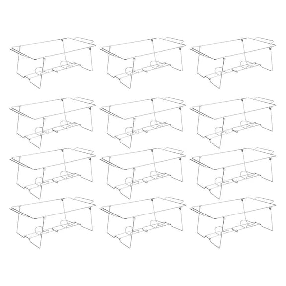 Chafing Wire Rack, 12 Pack Buffet Stand Wire Racks Frame, Dish Serving Trays for Parties, Occasions, or Events