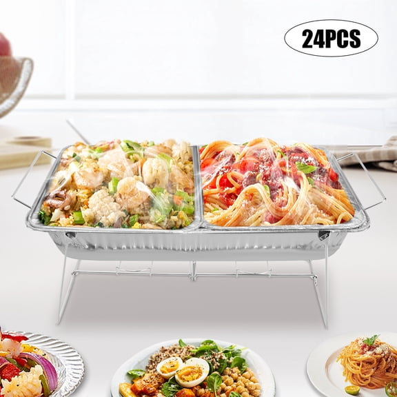 Chafing Wire Rack Buffet Stand - 24 Pack Full Size Racks for Dish Serving Trays