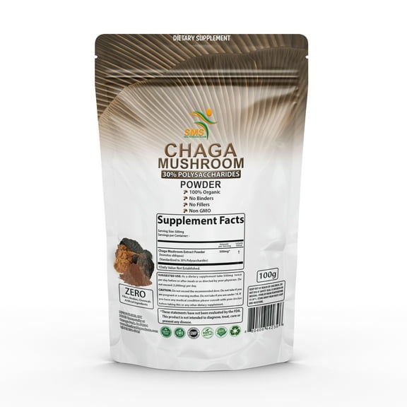 Chaga Mushroom Extract (Inonotus Obliquus) With 30% Polysaccharides 100G Powder