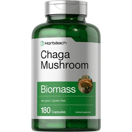 Chaga Mushroom Supplement | 180 Capsules for Men and Women | by Horbaach