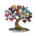 thumbnail image 1 of Chagetd Heart Tree Ornament Desktop 2D Flat Acrylic Decoration Multi-Color Love Hearts Tree with Base for Home Table Decor Valentine's Day Gift, 1 of 8