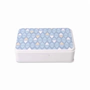 Chagrinovations FI68186 Pencil Case, Triangle Pattern, 2 Compartments, 5" X 8.75" X 2.75", Blue/white