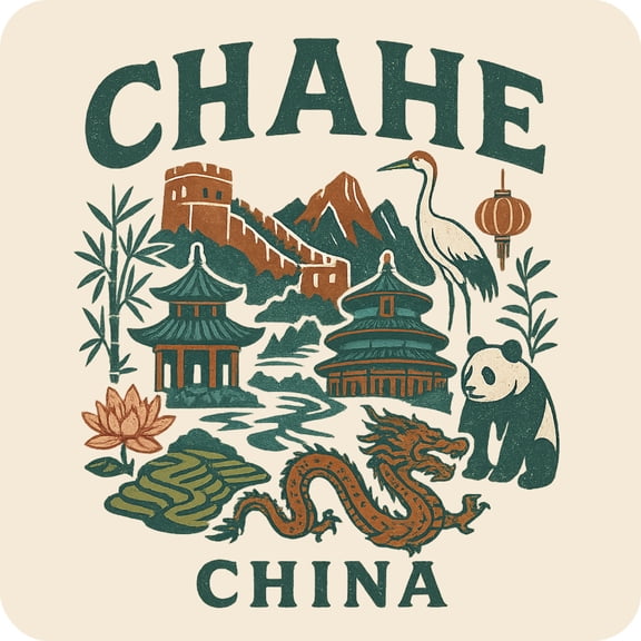 Chahe China Keepsakes Souvenir Vinyl Sticker – Destination Travel Keepsake Collectible (3-Inches Wide)