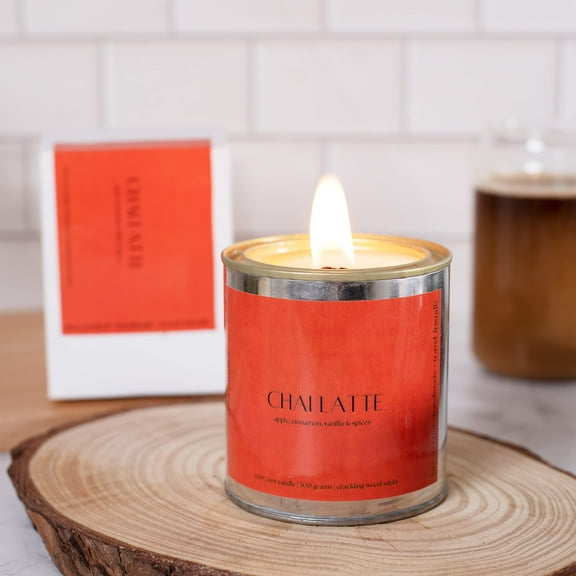 Chai Latte Scented Candle Cinnamon Chai | Scented Candles For Home Decor | Chai Gift Hamper Set | Gift for Chai Lover | Chai Cafe Decoration Items | Coffee Table Decor | Scented Candles Gift Set 55hrs