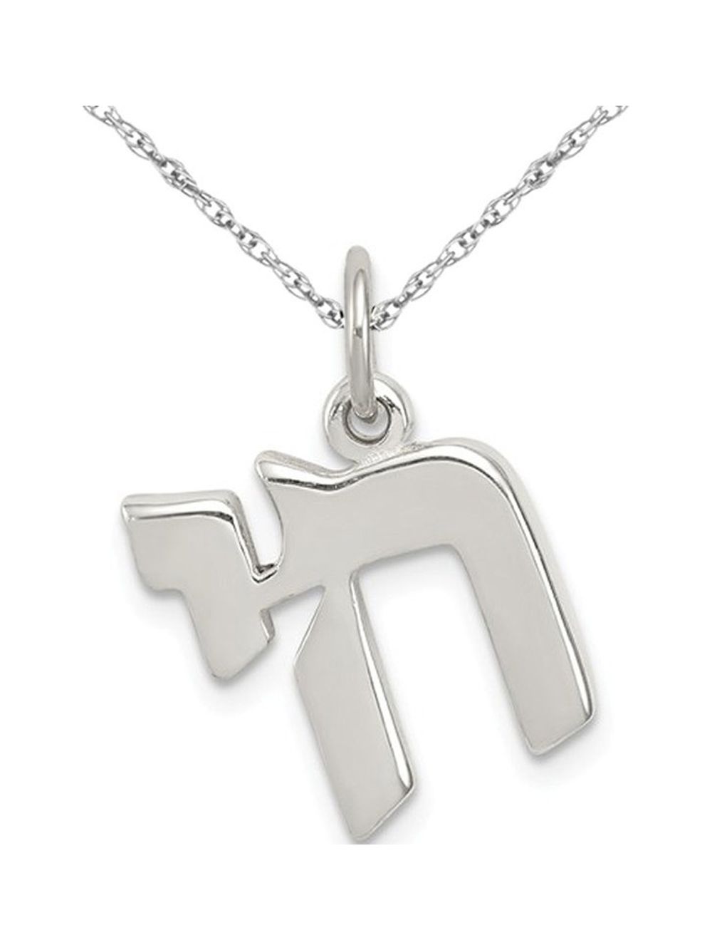 Gem & Harmony Chai Pendant Necklace in Sterling Silver with Chain for ...