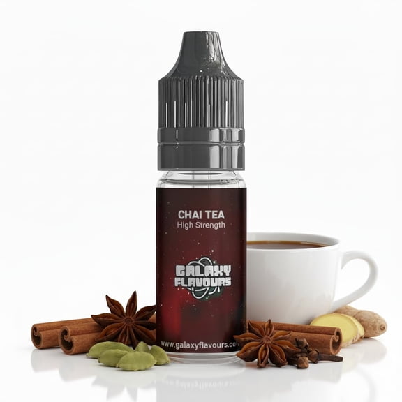 Chai Tea Food Flavouring Drops 10ml - Premium Spiced Tea Extract for Professional Baking & Luxury Chai Beverages - High Strength Food Grade Concentrate by GALAXY FOOD FLAVOURS