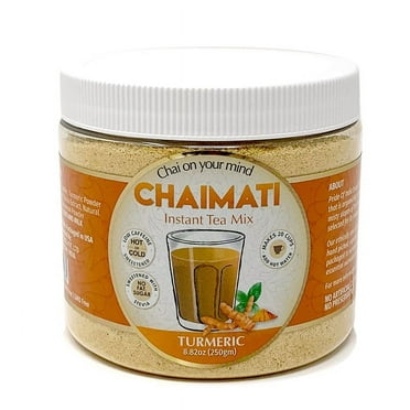 ChaiMati - Turmeric Chai Latte - Powdered Instant Golden Milk w/ Turmeric, Ginger, Cinnamon, Stevia & Pepper - No Fat, No Sugar, No Caffeine - 2 lbs Jar