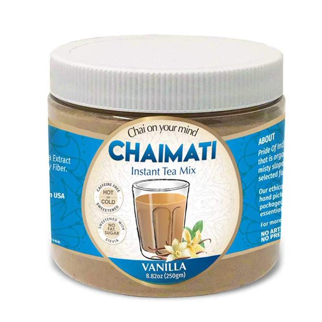 ChaiMati Vanilla Chai Latte Powdered Tea Mix 8.8oz/250g Jar Makes