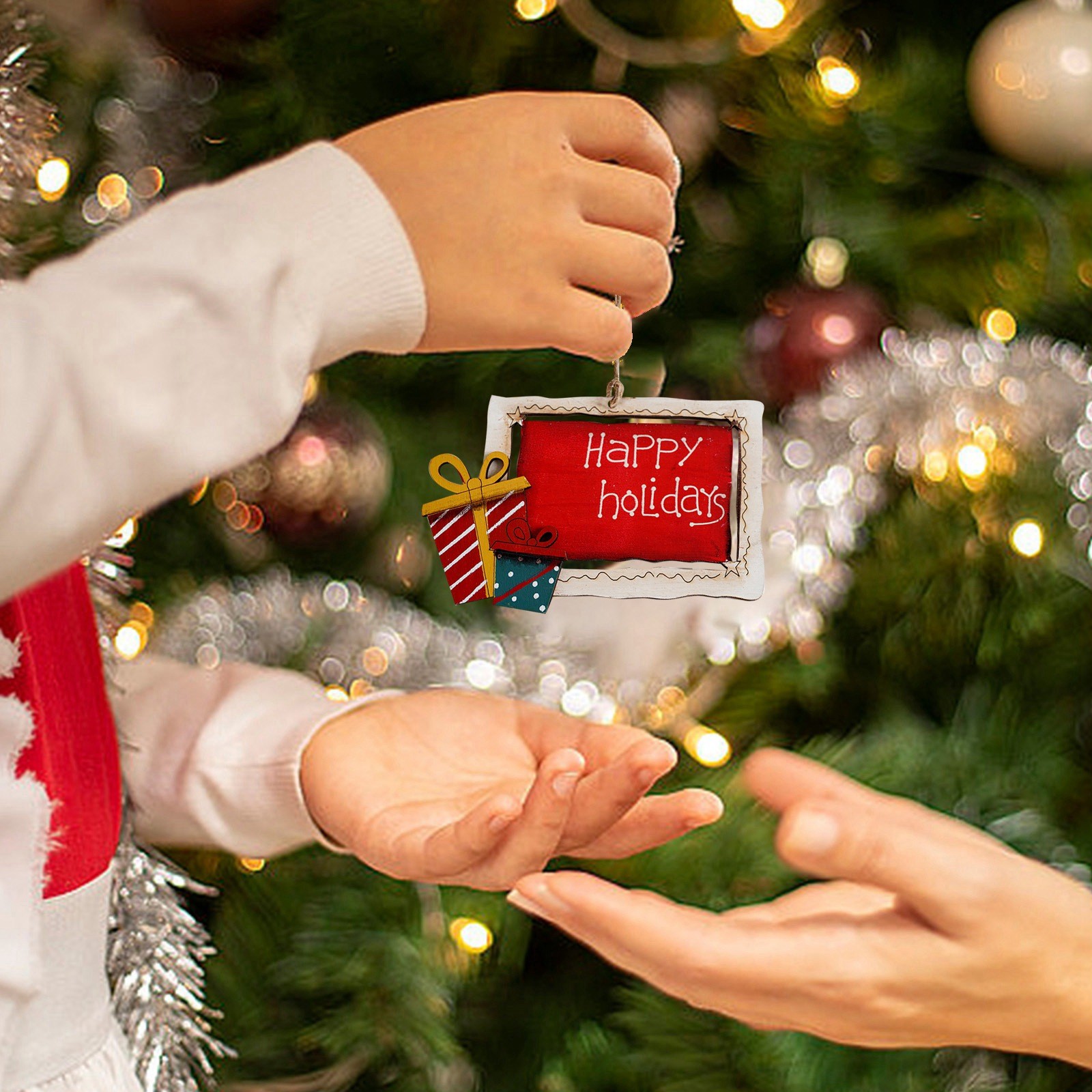 Chailin Christmas Outfit Pendant Wooden Letter Pendant Christmas Tree