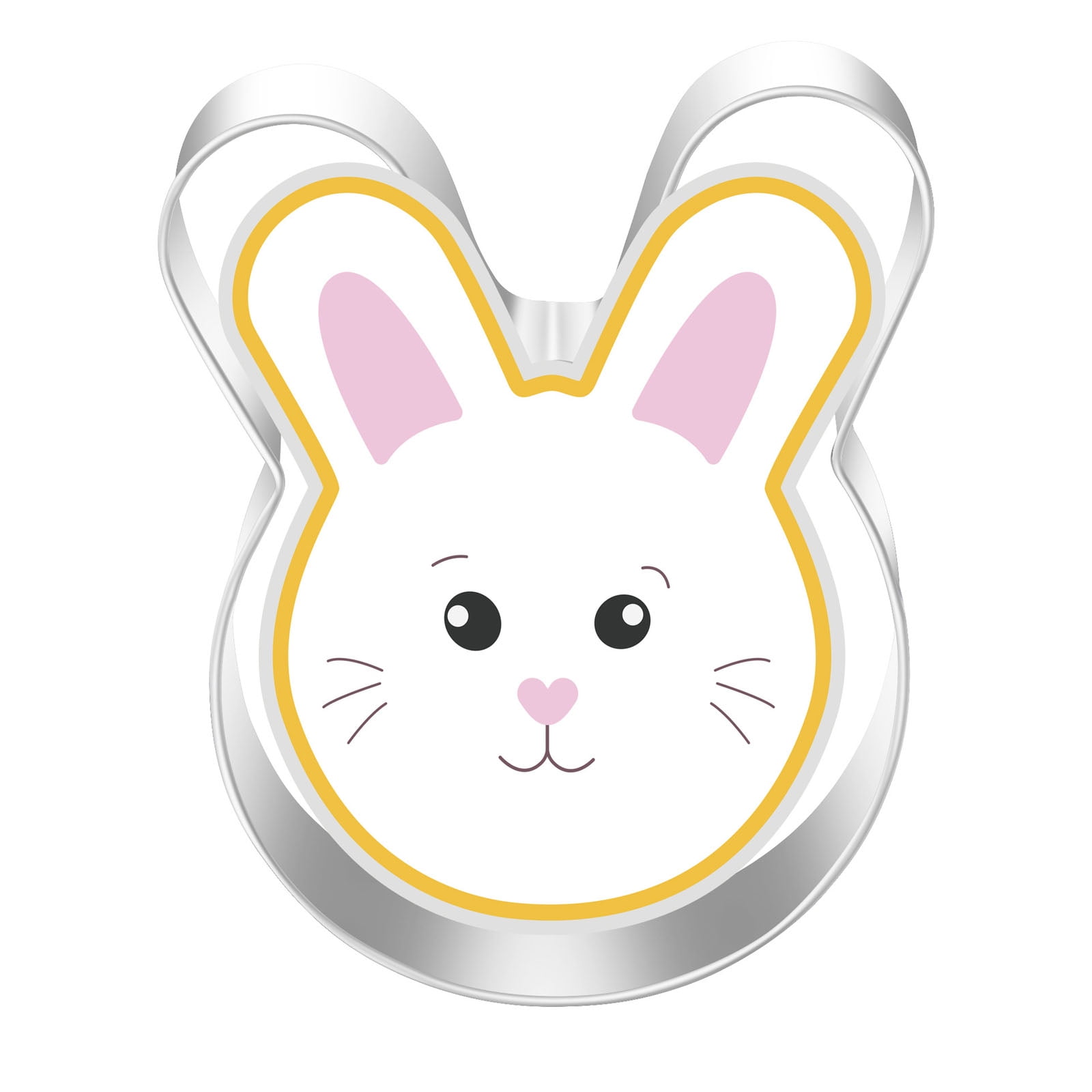 Chailin Easter Cartoon Bunny Carrot Shapes Stainless Steel Cookie