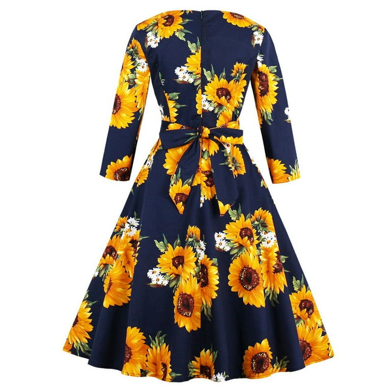 Vintage sunflower dress store