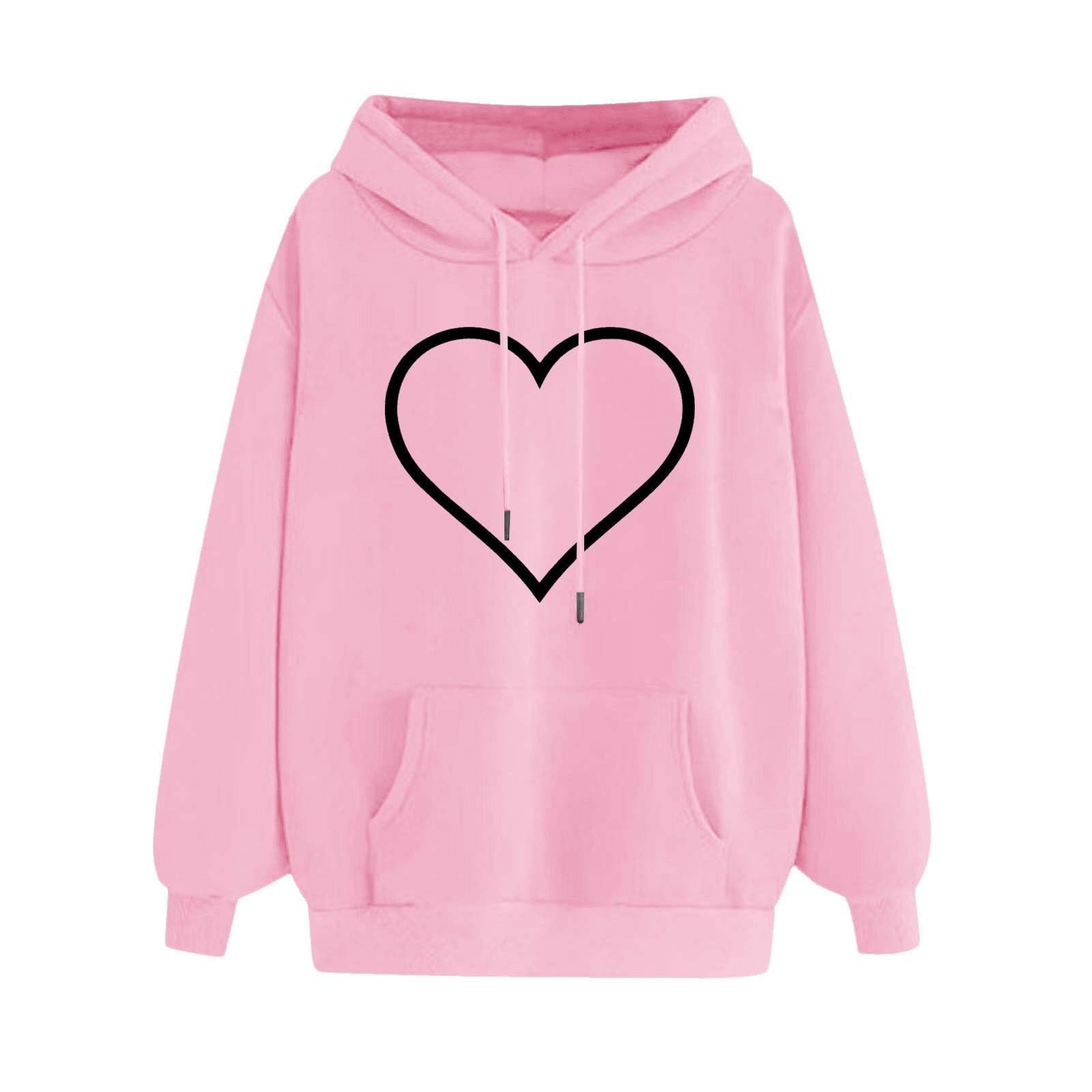 Chailin Fall Sweatshirts For Women Fashion Heat Print Graphic Pullover