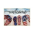 Chailin Independence Day Plush Floor Mat Happy July Color Print Floor