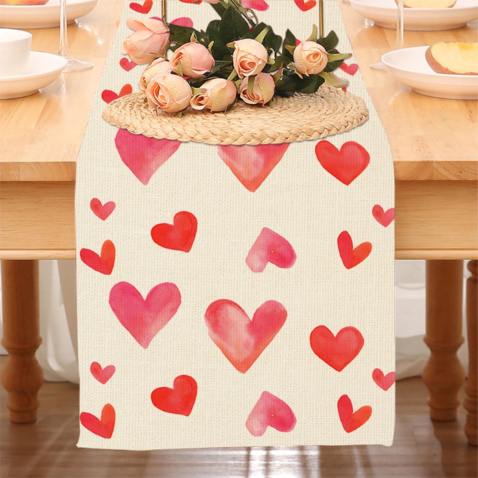 Chailin Valentine's Day Table Flag Doll Pattern Home Decoration