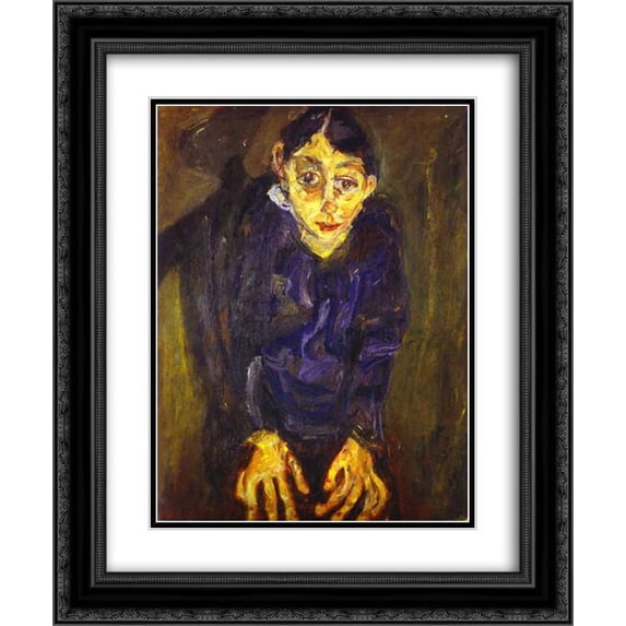 Chaim Soutine 2x Matted 20x24 Black Ornate Framed Art Print 'The Mad Woman'