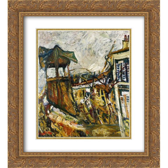 Chaim Soutine 2x Matted 20x24 Gold Ornate Framed Art Print 'Parisian Suburb'