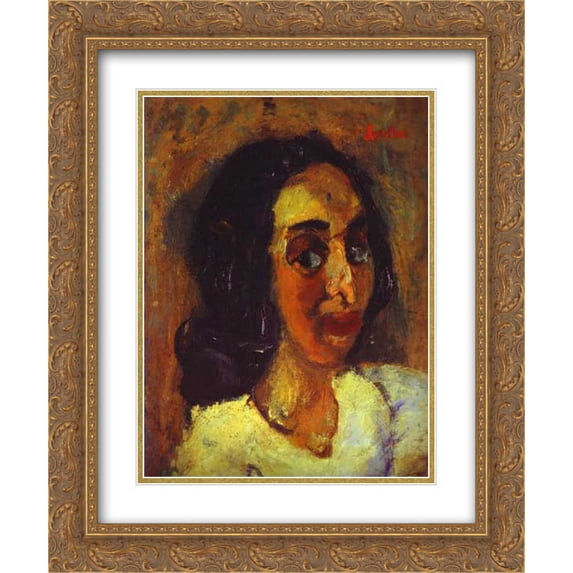 Chaim Soutine 2x Matted 20x24 Gold Ornate Framed Art Print 'Portrait of a Woman'