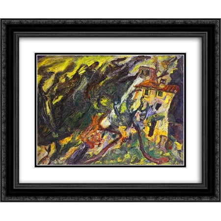 Chaim Soutine 2x Matted 24x20 Black Ornate Framed Art Print 'Gorge de Loup-sur-Vence'