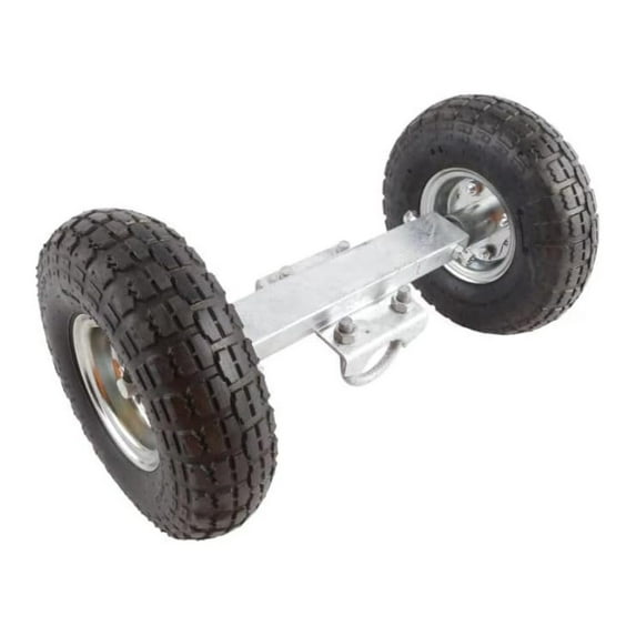 Chain 12" Wide Pneumatic Double Wheel Sliding Gate w/ 10" Wheels (Galvanized Steel)