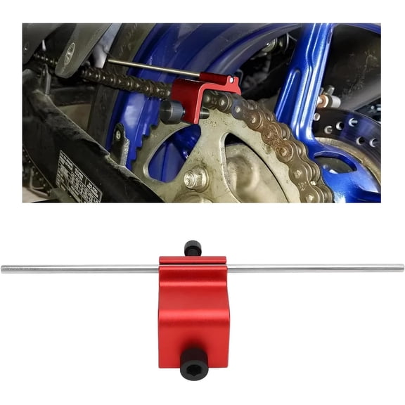 Chain Alignment Tool for , 08-0048 Alloy Adjustment Tool for Sprocket Chain, Quick & Accurate Alignment Kit Suitable for ATVs Scooters Dirt Bikes (Red)