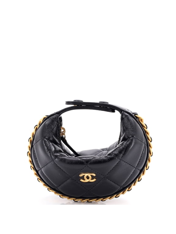 Chain Around Hobo Pouch Quilted Lambskin Extra Mini By Rebag