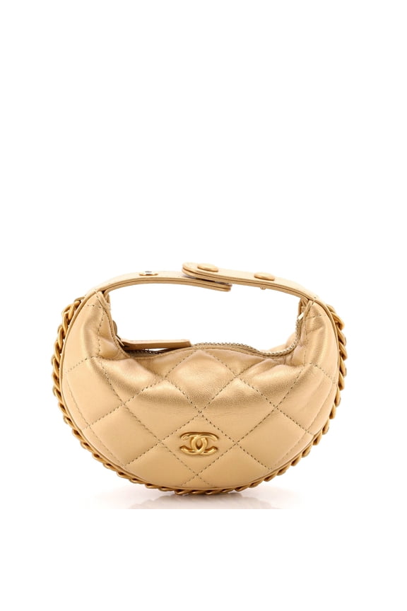 Chain Around Hobo Pouch Quilted Lambskin Extra Mini By Rebag