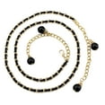 thumbnail image 1 of Chain Belt for Women, Gold & Black Pearl Extra Long Fashion Waist Accessories, Adjustable Belt Chain with Pearl Embellished, Comfortable & Easy To Use, Pant Waist Tightener, Black, 1 of 9