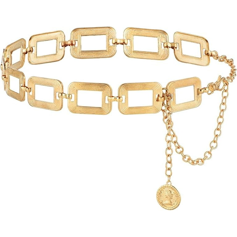 Chain Belt for Women Metal Waist Chain Chunky Belly Link Belt