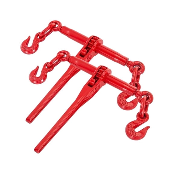 Chain Binder Kit Ratchet Load Binder 5/16-3/8 Inch With Chain 6600 LBS Capacity Adjustable Length For Tie Down Hauling Tow ,Easy to Operate