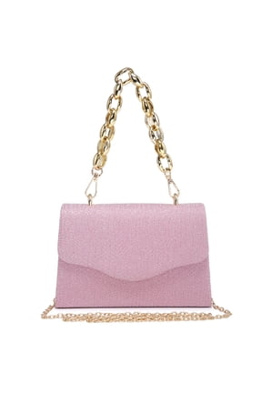Chain Clutch Purse Glitter Frosted Evening Bag Party Cocktail Prom Handbags for Women