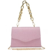 Chain Clutch Purse Glitter Frosted Evening Bag Party Cocktail Prom Handbags for Women
