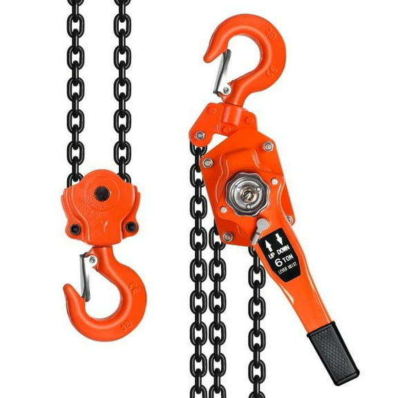 Chain Come Along Chain Puller Lifting Equipment, Lever Chain Hoist, 6T10ft Chain Hoist Alloy Steel G80 Chain Ratchet Lever Chain Hoist