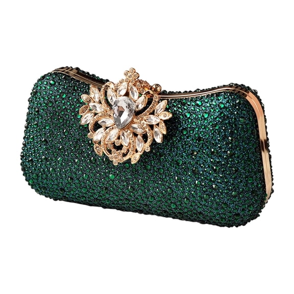 Chain Crossbody Shoulder Bag for Women, Elegant Rhinestone Evening Clutch Purse Wedding Party