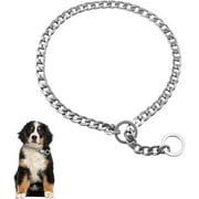 Chain Dog Training Choke Collar, Adjustable Stainless Steel Chain Slip Collar, Strong, Durable, Weather Proof, Tarnish Resistant Metal Chain, Best for Small Medium Large Dogs