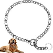 Chain Dog Training Choke Collar, Adjustable Stainless Steel Chain Slip Collar, Strong, Durable, Weather Proof, Tarnish Resistant Metal Chain, Best for Small Med