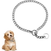 Chain Dog Training Choke Collar, Adjustable Stainless Steel Chain Slip Collar, Strong, Durable, Weather Proof, Tarnish Resistant Metal Chain, Best for Small Med