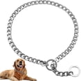 thumbnail image 1 of Chain Dog Training Choke Collar, Adjustable Stainless Steel Chain Slip Collar, Strong, Durable, Weather Proof, Tarnish Resistant Metal Chain, Best for Small Medium Large Dogs (A Silver), 1 of 6