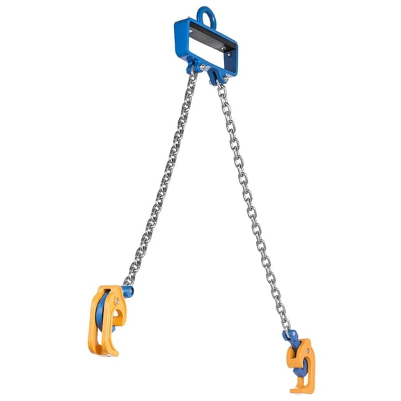 Chain Drum Lifter 2200 lbs, G80 Sling with Safety Hook for Forklift, Steel Barrel Hoist for Plastic & Metal Drums