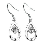 JRABBIT Chain Earrings Double Piercing Ladies Earrings Silver Drop Earrings Long Temperament Earrings Simple Earrings For Women And Girls Dangle Pearl Earrings