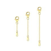 Alexcraft 14K Gold Plated Chain Extender Necklace Extension for Jewelry Making, 1-3 in
