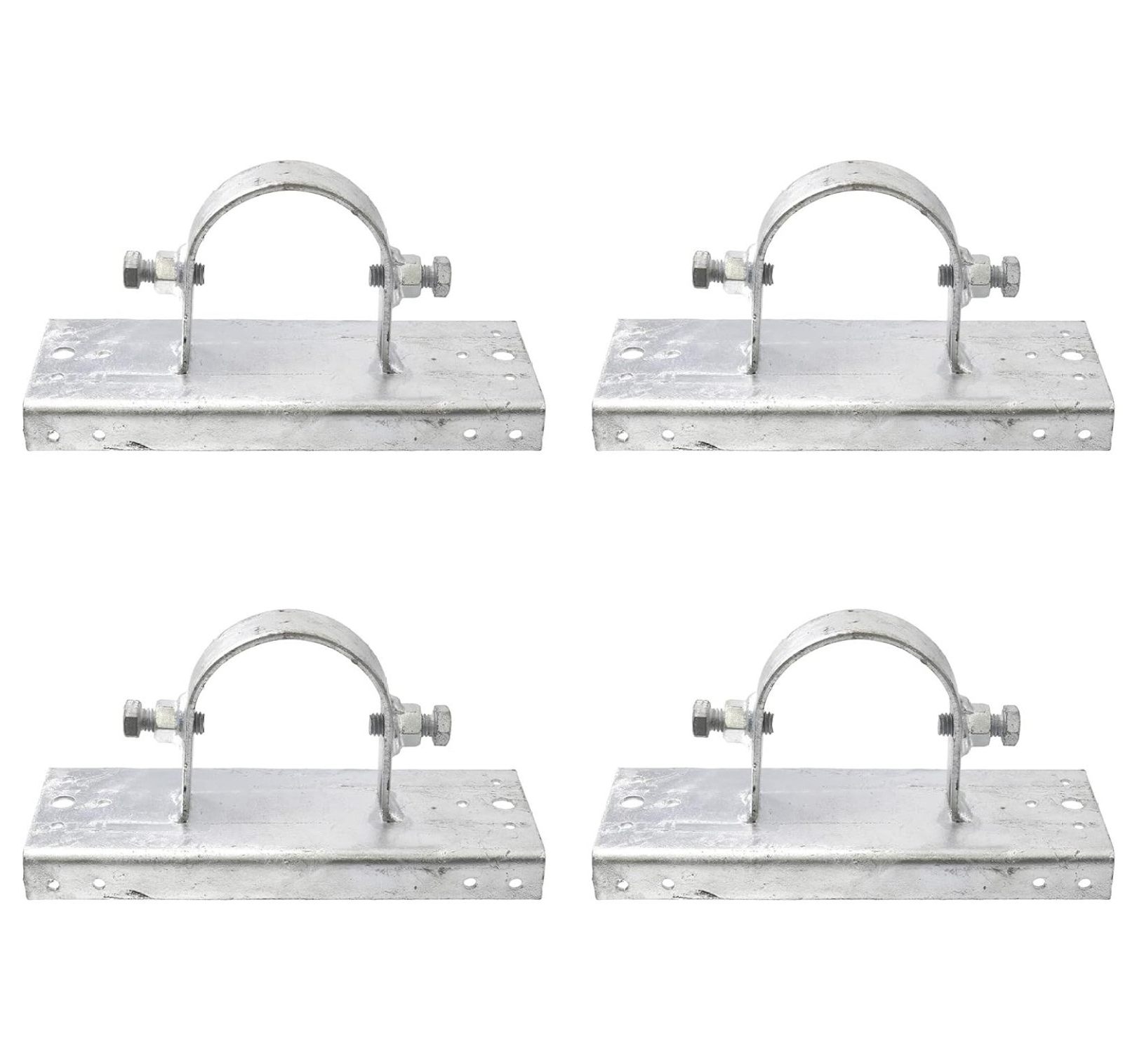 Chain Fence 3" [2 7/8" OD] x 8" Wood to Steel Post Adapters Adapter Brackets Wood Fence