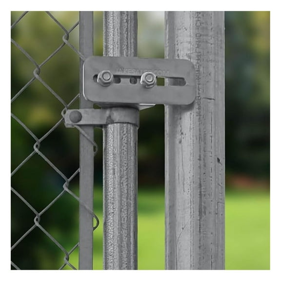 Chain Fence Adjustable Gate Stopper - Pool Gate Safety Stop - Adjustable Gate Check for Chain Link Fences - Prevents Gate Overextension - Compliant with Pool Regulations