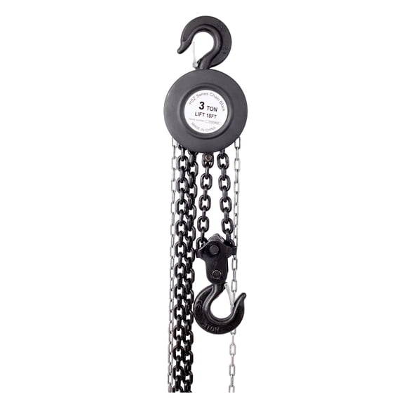 Chain Hoist 4400lbs 2 Ton 10ft - Heavy Duty Manual Chain Fall - Steel Construction