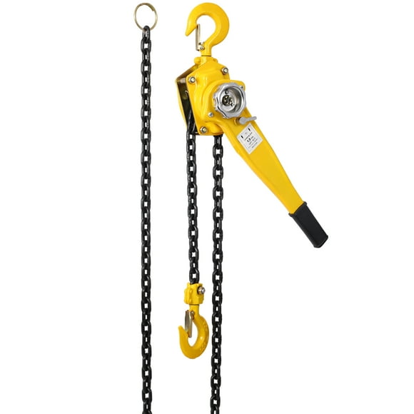 Chain Hoist Lever Chain Hoist 10 FT Chain Come Along With Heavy Duty Hooks Ratchet Lever Chain Block Hoist Lift Puller 3/4 Ton 1650LBS Capacity For Long Service Time